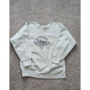 VTG Beefy Hanes Sweatshirt Mens Medium Atlanta Athletic Heavyweight Fleece 90s